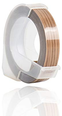 Kompatibel etiketttejp plast 3D präglingstejp ersättning för Dymo Label Maker LabelManager 1610, Organizer Xpress Pro, 9 mm, Trä