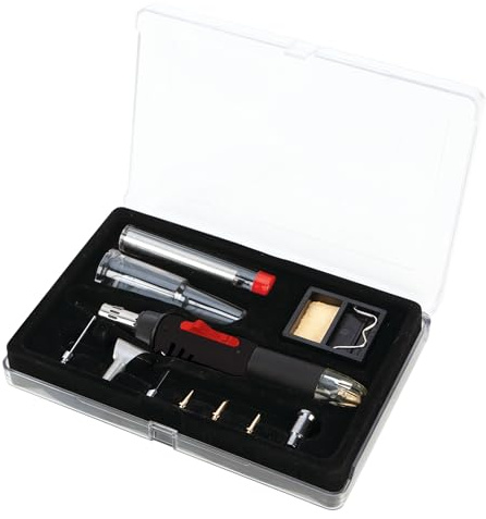 Performance Tool W2081 3-in-1 Butane Soldering Iron, Heat Gun and Torch with Adjustable Temperature Control and 8 Interchangeable Tips