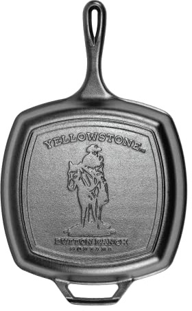 Lodge Yellowstone Cast Iron Grill Pan, Cowboy, 10.5 Inches