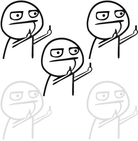 OUNONA Adesivo per auto, divertente, 15 cm, motivo dito medio, per auto, impermeabile, per paraurti, lunotto posteriore