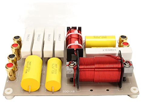 2 Way Crossover for Speaker, 800W 8Ω, Two Way Two Frequency Division High and Low, HiFi Speaker Frequency Divider, for Single Professional Stage Speakers