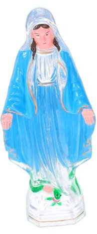 CAXUSD Statua della Vergine Maria in Plastica Mini Statuetta Religiosa per Decorazione della Casa Scultura