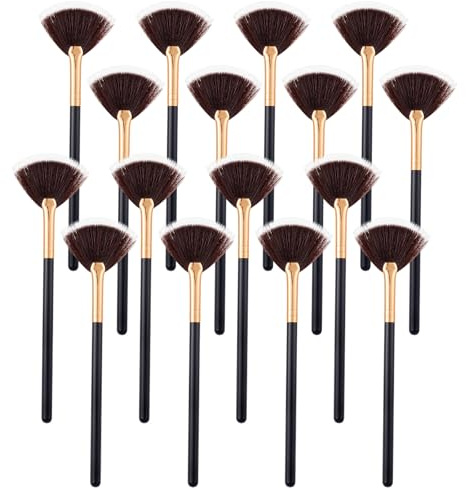 16 pinceles para máscara, pincel facial, mango de madera, de maquillaje, para fan, máscara suave, con transparente para mascarillas faciales, tratamiento con ácido
