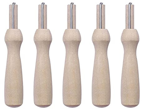 Lot de 5 outils professionnels de feutrage en laine avec poignée en bois avec piquage pour aiguilles à patchwork