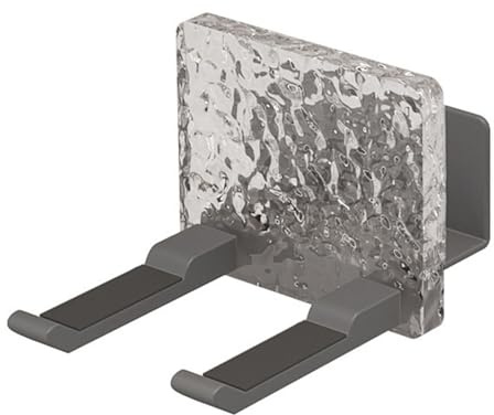 GIUPLOKID Scaffale portaoggetti per Parrucchieri, Porta-phon da Parete in Alluminio Grigio 11x8x7,5 cm