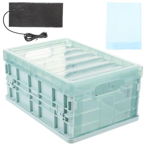 YARNOW Incubadora con Almohadilla Térmica para Cría de Aves Pequeña Portátil de Plástico Hogar, Caja de Incubación Fácil de Limpiar y Transporte para Loros y Aves Recién Nacidas