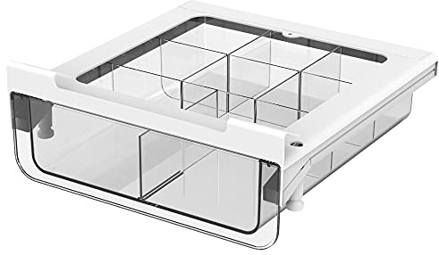 vacane Compact-depth Under Shelf Basket Organizer, Under Shelf Storage Drawer Pull Out, Under Cabinet Basket Hanging Holder for Cupboard Cabinet Pantry Kitchen, Add-on Space Saver