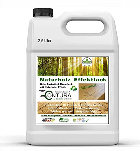 Parkettlack Möbellack Holzlack Naturholzeffekt Lack Matt Naturholz Effektlack (2,5 Liter)