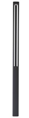 Lucande LED Mastleuchte außen Pirron (Modern) in Schwarz aus Aluminium (1 flammig,) - Kandelaber Außenleuchte