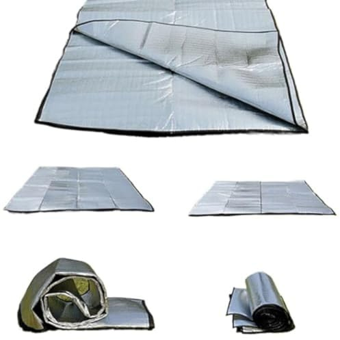 Tappetino da campeggio in schiuma di alluminio, isolamento termico, per esterni, tenda da campeggio, riflettendo il calore (200 x 300 cm)