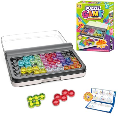 Puzzle Board Game, Featuring 80 Challenges, IQ Challenges Puzzle Gamge for Girls and Boys, Educational Toy, Best for Birthday, Party, Christmas, Halloween