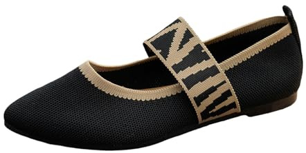 Bailarinas para Mujer Zapatos Medievales Verano Cómodos Terciopelo Tradicionales Ancho Elegantes Gimnasia (Black, 37) #50