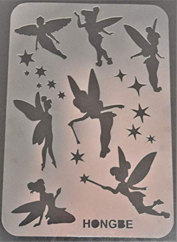 HONGBE Fairies Wall Stencil Airbrush Painting No 44