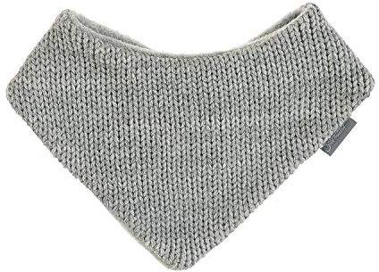 Sterntaler Baby Unisex Dreieckstuch Baby Kinder Dreieckstuch Halstuch - Dreieckstuch Baby - aus Strick mit Klettverschluss - hellgrau, 1
