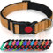 Taglory Hundehalsband, Weich Gepolstertes Neopren Nylon Hunde Halsband für Extra Große Hunde, Verstellbar und Reflektierend für das Training, Braun