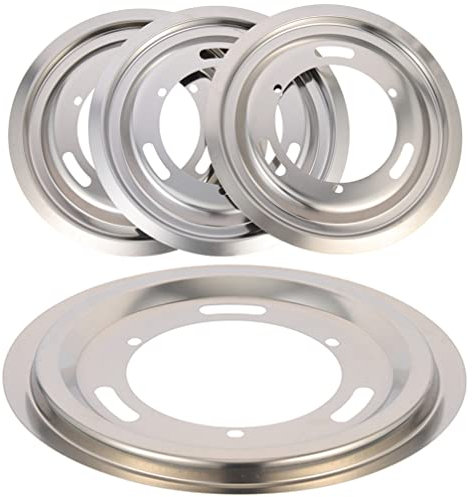 UPKOCH 4stücke Edelstahl Tropfschalen Für Gasherd Herd-tropfschalen Als Ersatz-herdpfannen Kochfeld-tropfschalen Für Küchenspülen