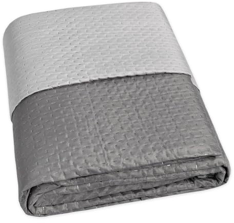 emmevi Trapuntino Copriletto Double Face Mezza Stagione Coperta Trapunta Leggera 1 Piazza e Mezza Grigio