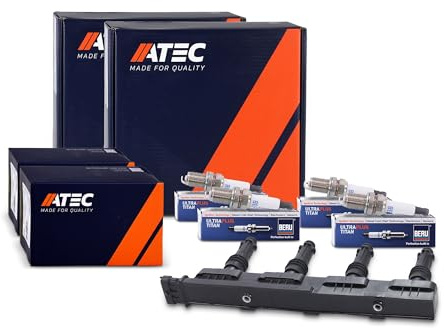ATEC Germany 1x Zündmodul Zündspule, 4x Zündkerze UPT2 Kompatibel mit: OPEL AGILA, ASTRA G CC, ASTRA G CLASSIC Caravan, ASTRA G Stufenheck, ASTRA H, ASTRA H Caravan, ASTRA H GTC