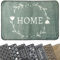 Mighty Mats Supersoft Washable Door Mat Indoor - Highly Absorbent Dirt Trapper Indoor Doormat - Anti-Slip Mat with Durable Latex Backing - Versatile Floor Rug - Sage Home Wreath, 50 x 75cm