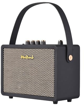 btuty Portable Guitar Amp, 2-in-1 for Electric & Acoustic Guitars, Dual Channel with Clear/Distorted Tones, Built-in Reverb & Delay, Gain & Reverb Knobs, Supports BT/Headphone Output for Practice