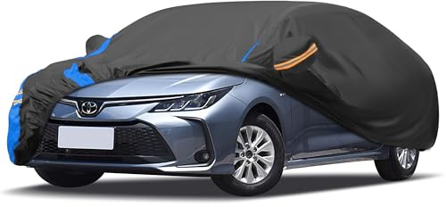 Funda impermeable para coche, cubierta para coche, funda para coche invierno y verano para garaje, protección contra el polvo, la lluvia, el sol y el polvo con bolsa de almacenamiento (Para berlina