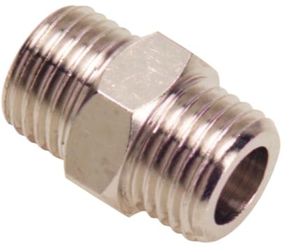 Machón doble cilíndrico - accesorio de fontanería de 1/2” a 1/2”, incluye 2 piezas en blister, ideal para conexiones de tuberías.