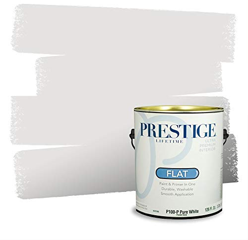 Prestige Paints Interior Paint and Primer In One, 1-Gallon, Flat, Comparable Match of Valspar* Gray Shimmer*