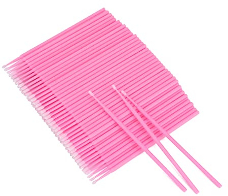 G2PLUS 500PCS Cotton Swabs, Disposable Micro Applicators Brush for Makeup and Personal Care Cosmetic Brush, Micro Swabs for Eyelash Extensions, Nails, Eyeliner (Head Diameter: 2.0mm)