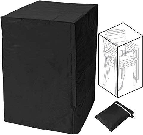 AYGCI Copertura Protettiva per Sedie da Esterno Copertura per sedie da giardino impilabili Mobili Da Giardino Coprisedie da Esterno Tessuto Oxford 210D Anti Polvere Pioggia Sole Neve per Esterni