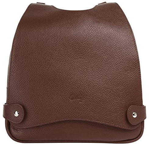 Cluty Rucksack Echt Leder Damen Made in Italy, Daypack, Citybag, Schultertasche, Magnetverschluss, Reißverschlussfach, abnehmbarer Henkel, verstellbare Träger 021317