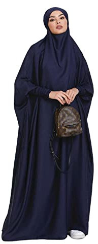 Frauen Kleid muslimisches Gebet Abaya islamische Robe Maxi afrikanischer Kaftan Türkei Islam Dubai Türkei Kleid in voller Länge mit Hijab