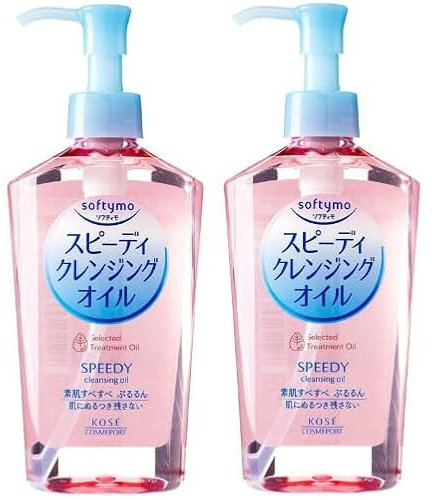 Kose Cosmeport Softymo Speedy Reinigungsöl, 230 ml, inkl Port Trading Original Gesichtsmaske, 2 Stück