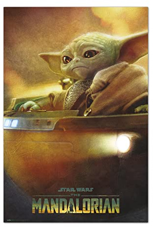 Grupo Erik Star Wars The Mandalorian - Grogu Pod Poster - 36 x 24 inches / 91.5 x 61 cm - Shipped Rolled Up - Cool Posters - Art Poster - Posters & Prints - Wall Posters