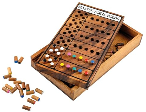 Philos 6333 - Kodikas, Superhirn, Logikspiel, Denkspiel, Strategiespiel, Brettspiel aus Holz