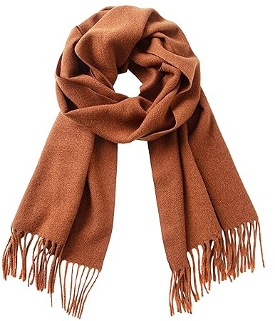 CALVIN & OLIVIA Super Soft Cashmere-Like Touch Lightweight Scarf – Cozy Winter Accessory & Perfect Holiday Gift for Men & Women - Caramel