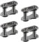 4 Stück Kettenglieder, Stahllegierung Robust Hauptglied Silber Chain Master Link für Motorrad 50cc 70cc 90cc 110cc 125cc ATV Quad 4 Wheeler Pocket Bike, # 428