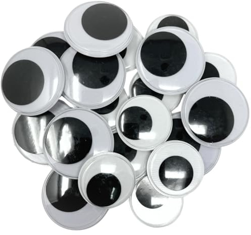 Kids B Crafty 12 PCS Large Self-Adhesive Googly Eyes - 40mm & 50mm Big | Stick On Crafting