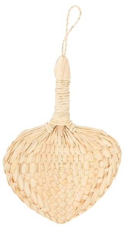 ABOOFAN Ventilador De Mano De Hoja De Palma Fanáticos Del Favor De La Boda Aficionado a Los Festivales De Música Ventiladores Asiáticos De Mano Abanico De Palma Admirador De Baile Beige