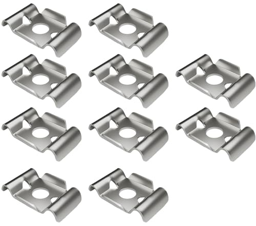 Sujetadores Para Valla - Abrazaderas de Acero Inoxidable 10 Piezas | Ferretería Y Bricolaje Para Jardín Granja Sendero Y Patio