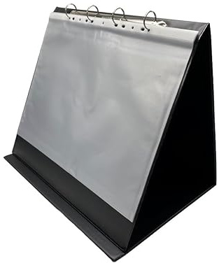 Lansdale A3 Presentation Table Top Flipchart Binder - Black - Plus 10 x A3 Filing Pockets