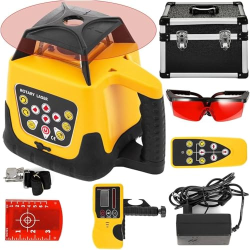 Automatic Rotating line Laser Level, 500m red Light self-Leveling (Red Beam)
