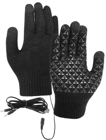Guanti riscaldanti, guanti termici da lavoro touchscreen, guanti invernali riscaldati tramite USB, in morbida fibra acrilica con filo riscaldante al carbonio, ideali per uomini e donne, sport all'aria