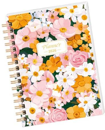 Calendrier 2026 - Planificateur 2026 | Carnet Organisateur À À Couverture Rigide | Planificateur Hebdomadaire Et Mensuel Pour Amis, La Famille, Clients, Enseignants Et Étudiant