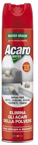 Spray Antiacaro Disinfettante Per Materassi Tessuti Divano Cuscini ACAROMAYER 400 Spray Polvere Anallergico Atossico Insetticida Acaricida Guardaroba