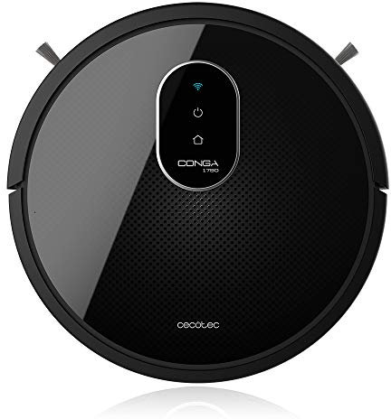 Cecotec Robot aspirador y fregasuelos Conga 1790 Vital, iTech Gyro, Friega, Aspira y Barre a la vez, 2100 Pa, App con mapa, Limpieza ordenada del recorrido, Cepillo para mascotas