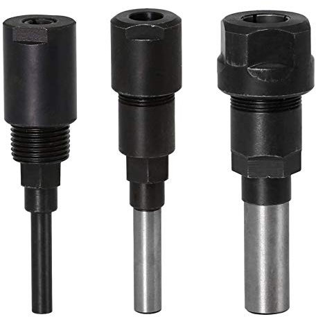 ArtisanShow 1PC 1/4 Inch 8mm 1/2 Inch Shank Collet Extension Chuck, Router Bit Extension Rod Converter Engraving Machine Accessories Extension Milling Cutter Router Bit for Woodworking (1/4 Shank)