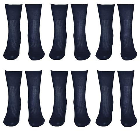 BESTCALZE - Confezione da 6 Paia Calze Uomo Sanitarie Cotone Filo di Scozia, Calzino Uomo Sanitario, Calza Uomo Senza Elastico Per la Circolazione e Diabetici, 100% Made in Italy