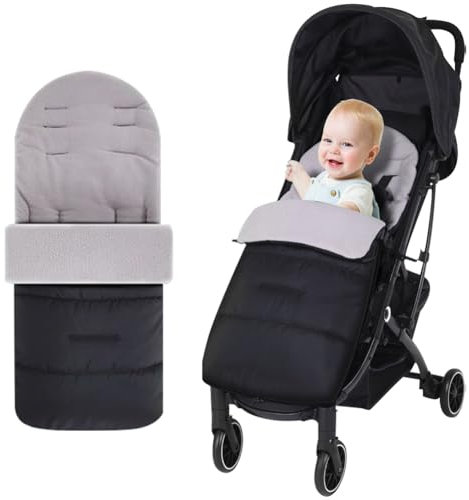 Kinderwagen Fußsack Universal Kuschelsack Babyschale Schlafsack Winddichter Babyfußsack Verstellbarer Kinderwagensack mit Reißverschluss Weiche Warme Beindecke für Kinderwagen Buggy Sportwagen