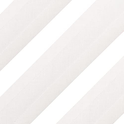 Realm Bias Binding Tape, Cotton, 1 Inch / 25mm - 5 Metres (Ivory)