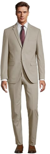 Steffen Klein Herren Designer Anzug - Slim Fit - Größe 52 - Zweiteiler Business Anzug - Beige